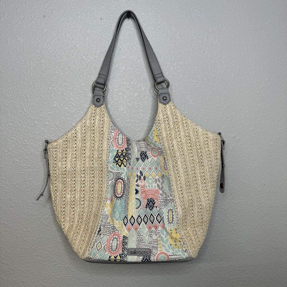 Sakroots Recycled City Straw Roma Womens Shoulder Handbag Style 108055 Purse